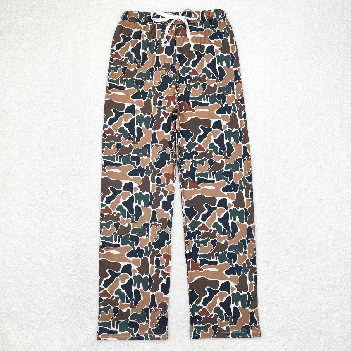 Mama and Me Girls Dark Brown Camo Long Sleeves Button Tops Pants Pajamas Clothes Sets