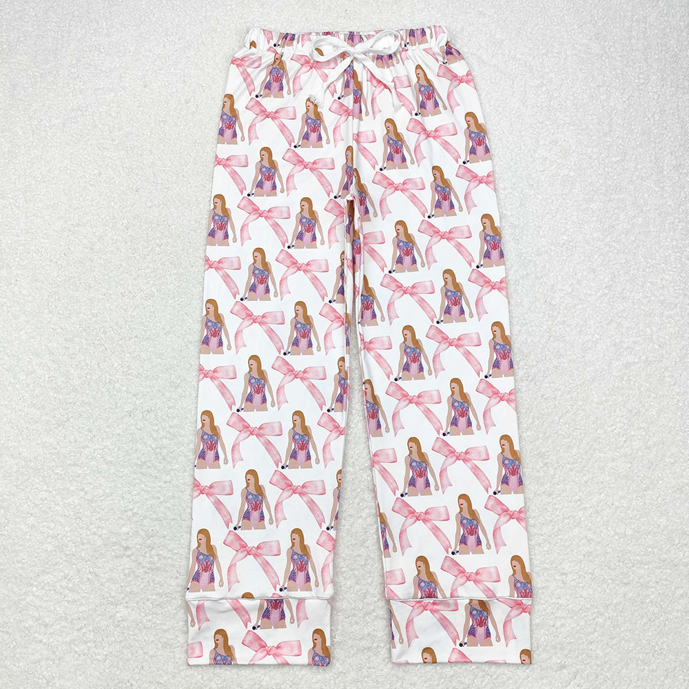Sibling Adult Women Cartoon Mouses Bows Singers Pajamas Flare Pants