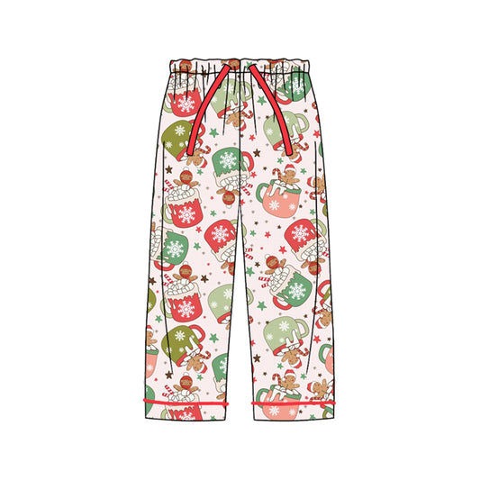 Adult Women Christmas Cups Gingerbread Bottom Pants Pajamas Preorder