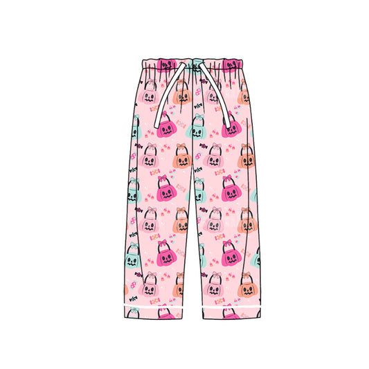 Adult Women Pink Halloween Pumpkins Bottom Pants Pajamas Preorder