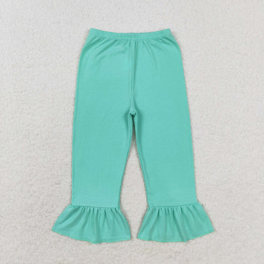 USA Shop Baby Girls Ruffle Green Cotton Bottom Pants