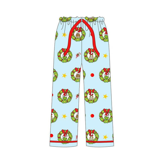 Adult Man Christmas Green Face Bottom Pants Pajamas Preorder