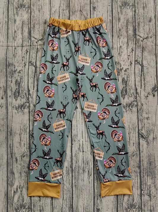 Adult Men Hunting Deer Ducks Bottom Pants Pajamas