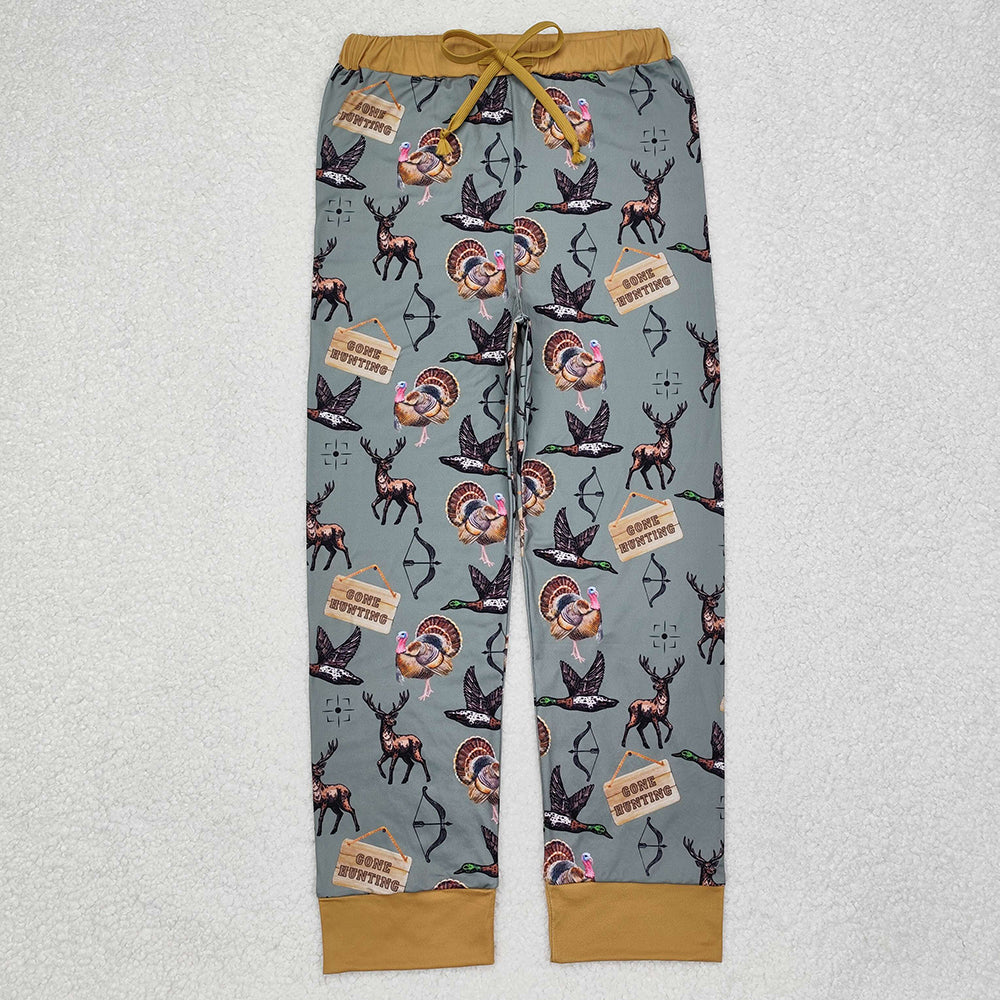 Adult Men Hunting Deer Ducks Bottom Pants Pajamas