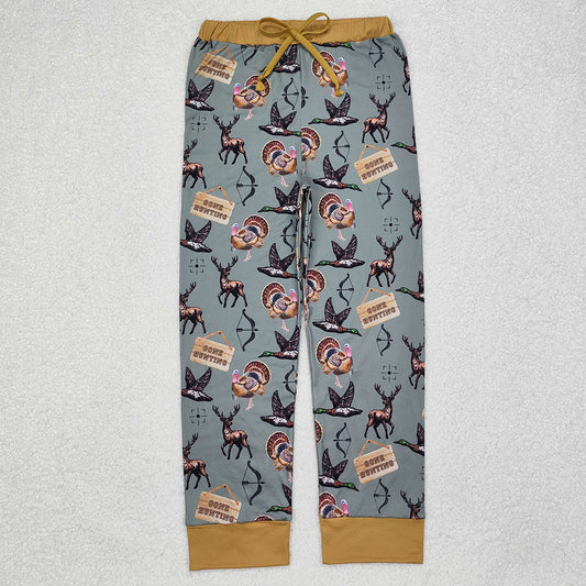 Adult Men Hunting Deer Ducks Bottom Pants Pajamas