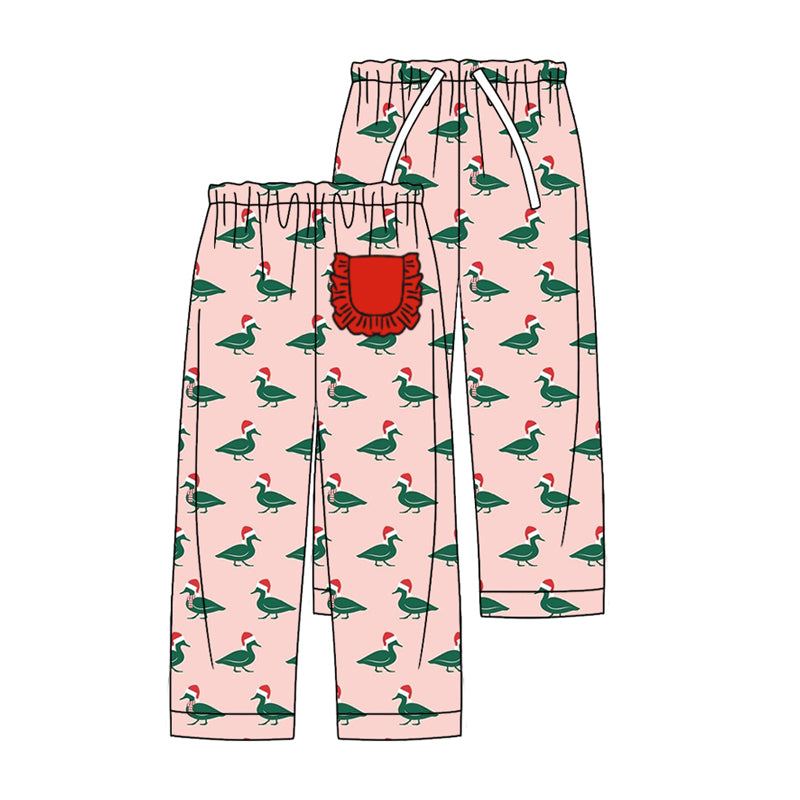 Adult Women Christmas Ducks Pocket Bottom Pants Pajamas Preorder