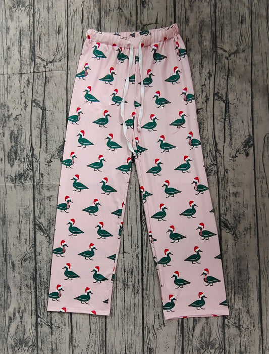 Adult Women Christmas Ducks Pocket Bottom Pants Pajamas Preorder