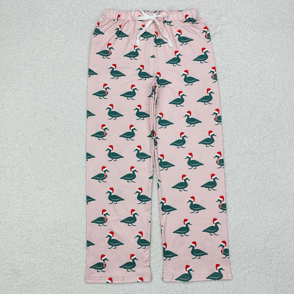 Adult Women Christmas Ducks Pocket Bottom Pants Pajamas