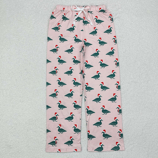 Adult Women Christmas Ducks Pocket Bottom Pants Pajamas