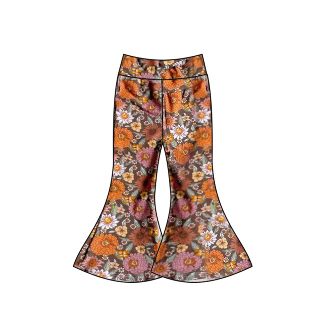 Baby Girls Orange Flowers Bell Pants Preorder