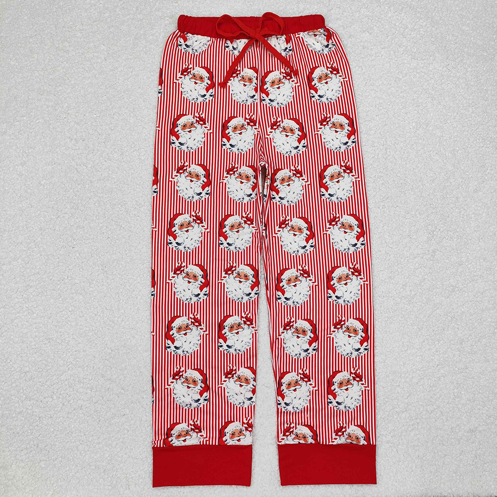 Adult Men Christmas Santa Stripes Bottom Pants Pajamas