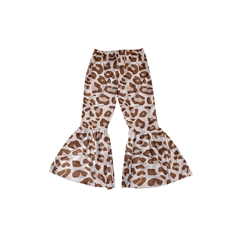 Baby Girls Pink Leopard Bell Bottoms Pants Preorder