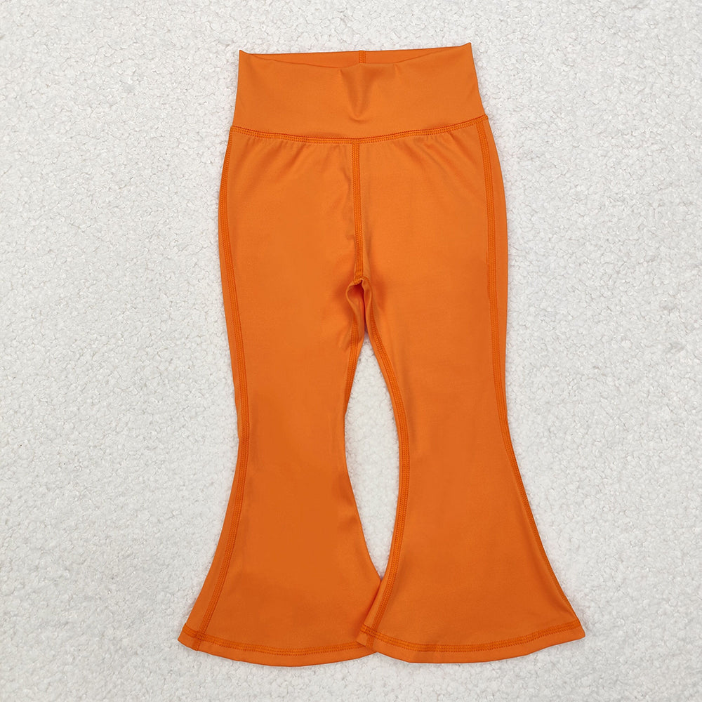 Baby Girls Orange Yoga Active Wear Bell Bottom Pants