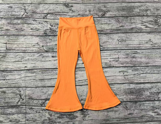 Baby Girls Orange Yoga Active Wear Bell Bottom Pants