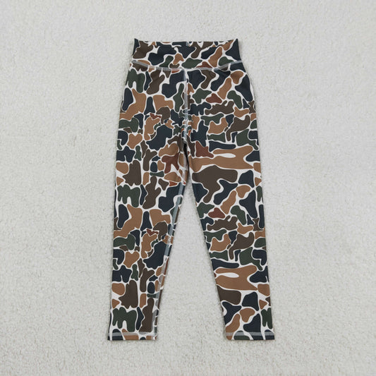Baby Girls Southern Dark Brown Camo Yoga Active Legging Pants Bottom