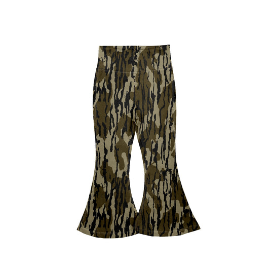 Baby Girls Bottomland Camo Yoga Active Wear Bell Bottoms Pants Preorder