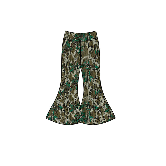 Baby Girls Bottomland Camo Trees Yoga Bell Pants Preorder