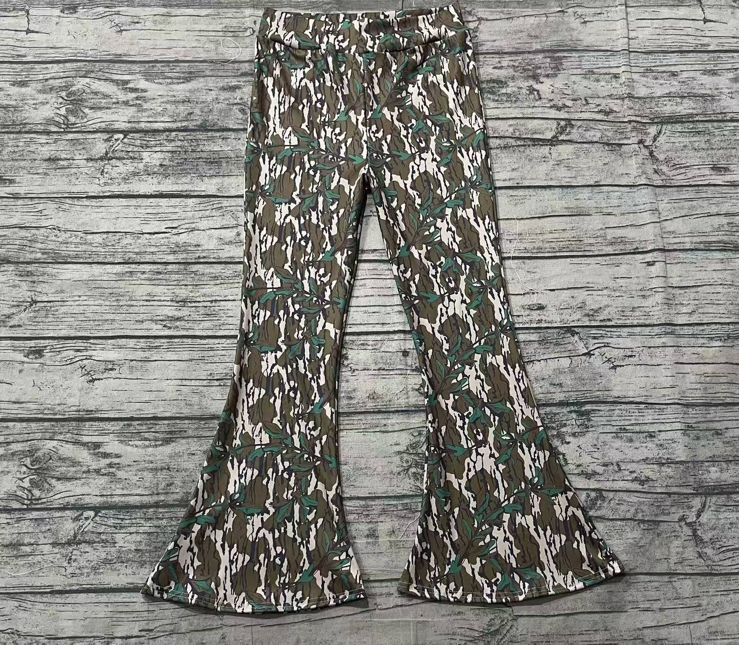 Adult Women Bottomland Camo Tree Bottom Bell Pants