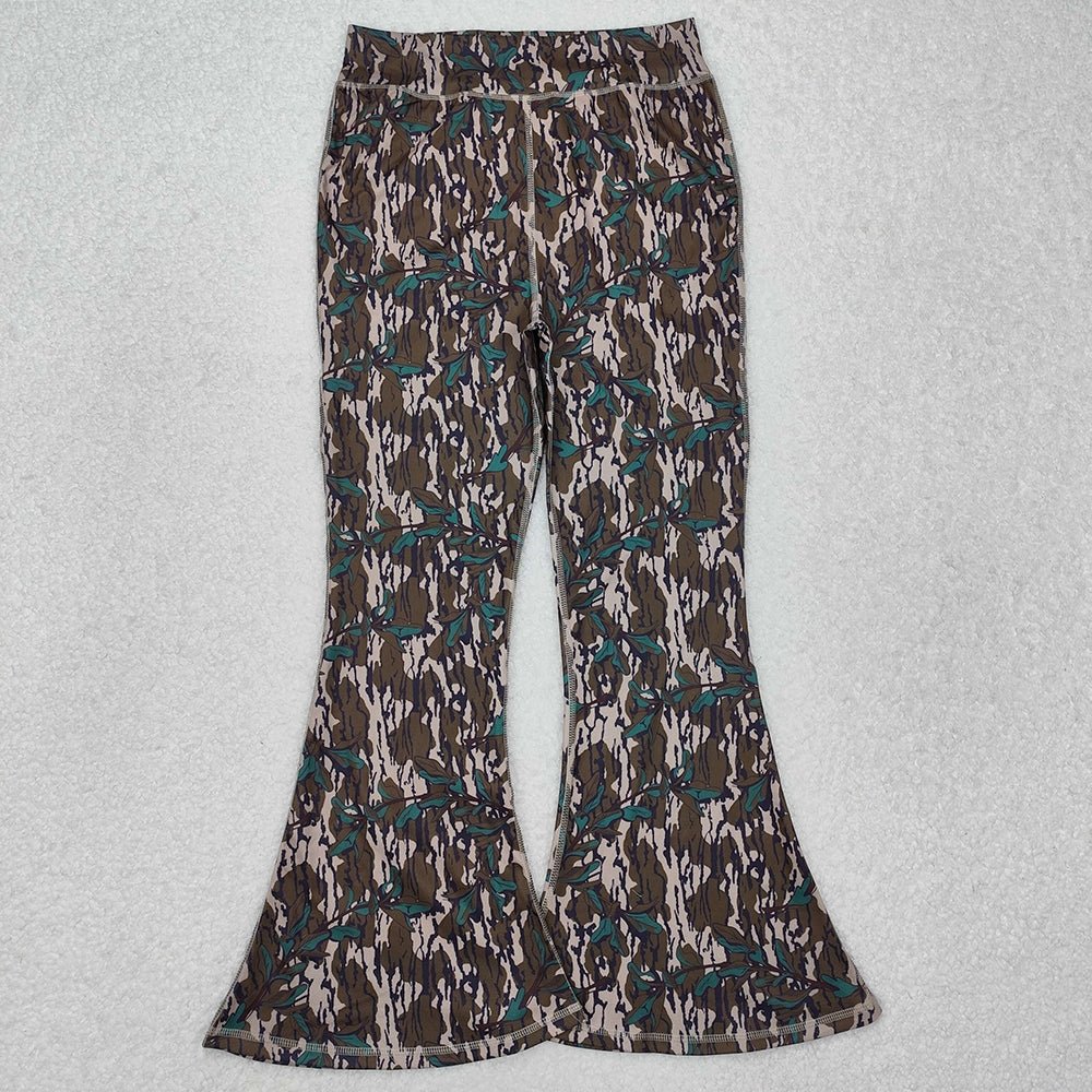 Adult Women Bottomland Camo Tree Bottom Bell Pants