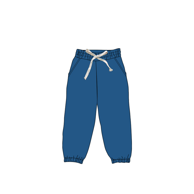 Baby Girls Dark Blue Jogger Yoga Bottom Pants Preorder
