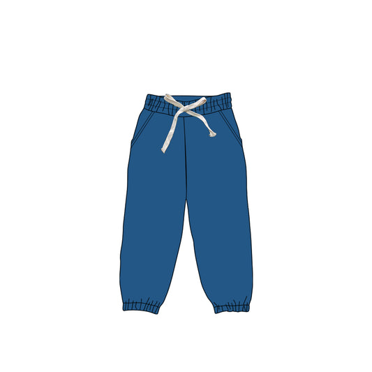 Baby Girls Dark Blue Jogger Yoga Bottom Pants Preorder