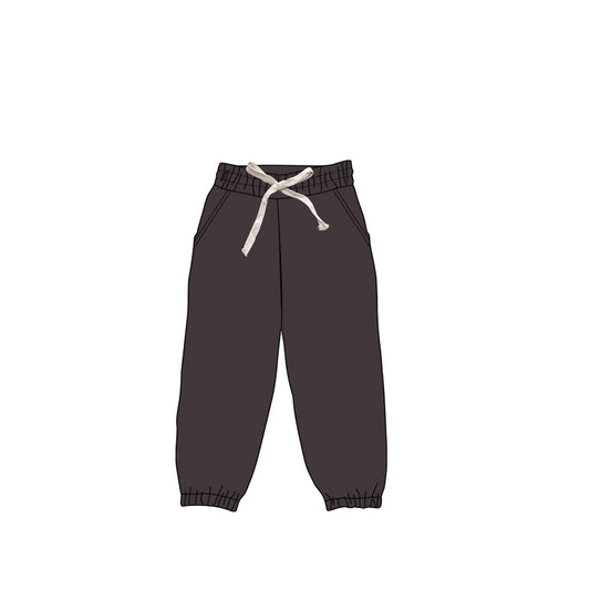 Baby Girls Dark Grey Jogger Yoga Bottom Pants Preorder
