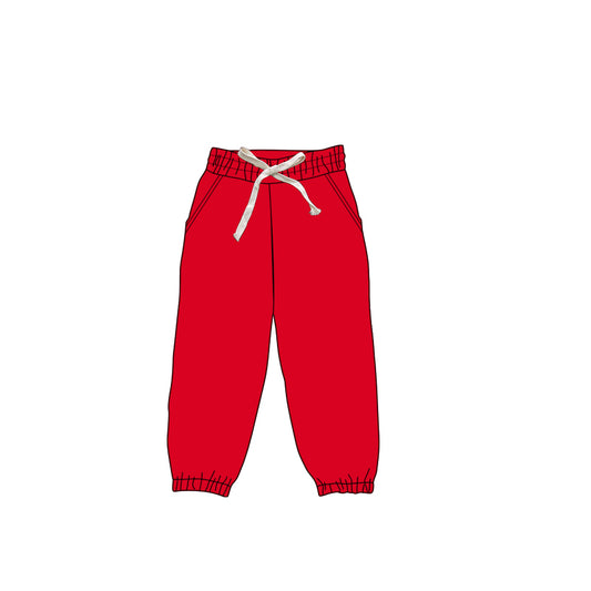 Baby Girls Red Jogger Yoga Bottom Pants Preorder