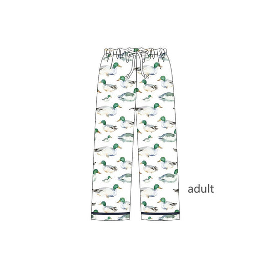 Adult Women Green Ducks Plaid Flame Pants Preorder