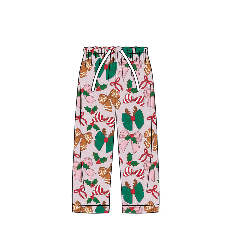 Adult Women Colorful Bows Holly Flame Pants Preorder