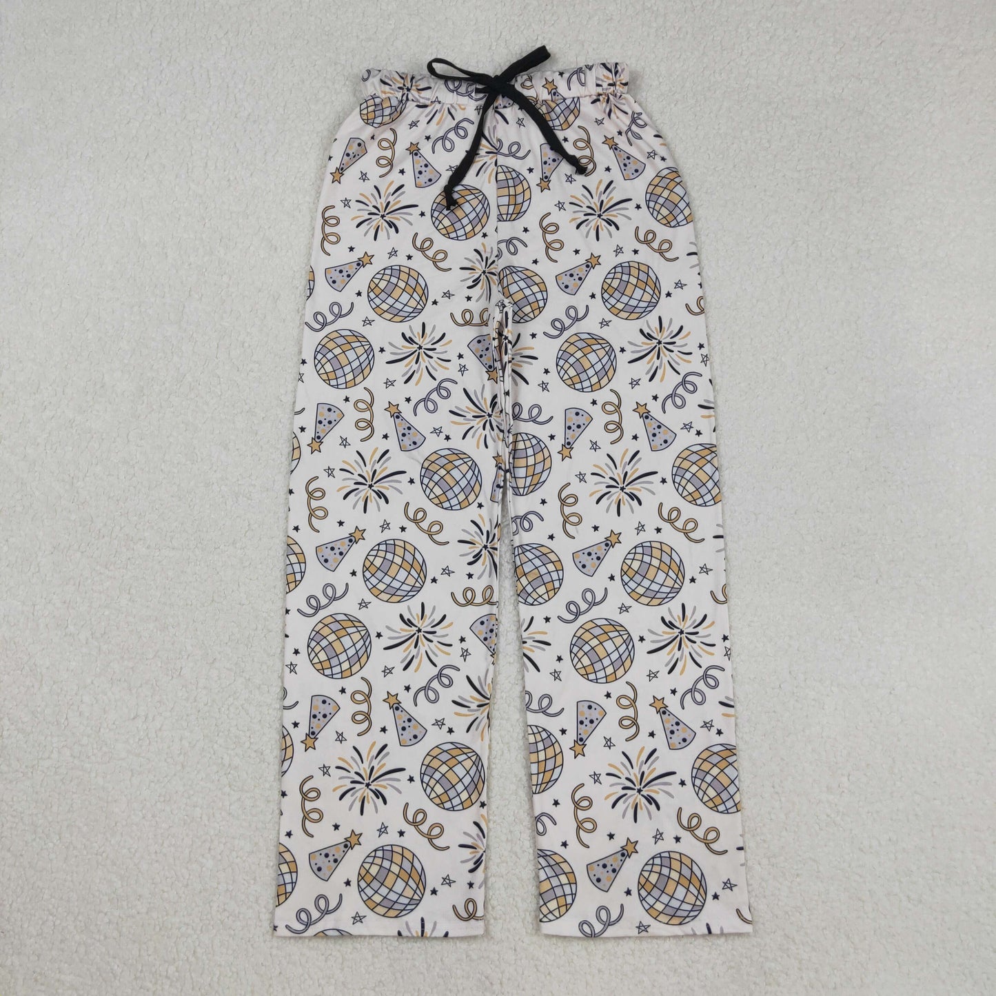 Sibling Adult Women Cartoon Dogs Hearts Checked Valentine Pajamas Flare Pants