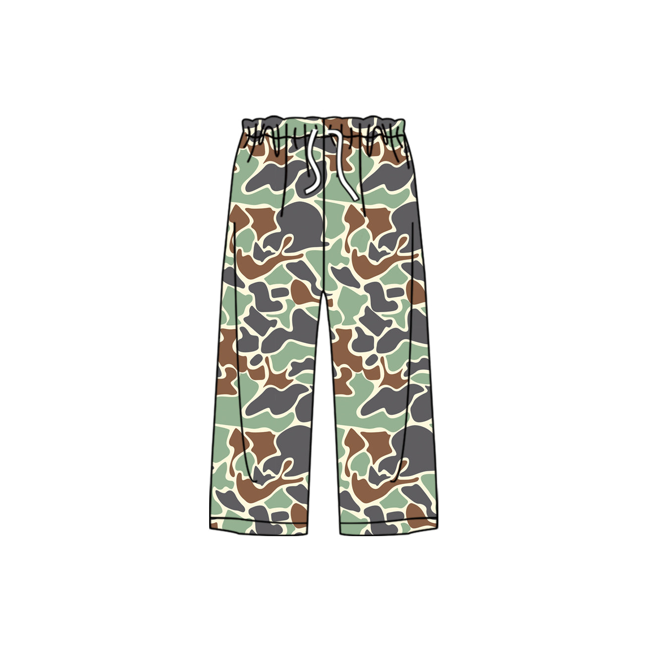 Adult Women Western Green Camo Flare Pants Preorder