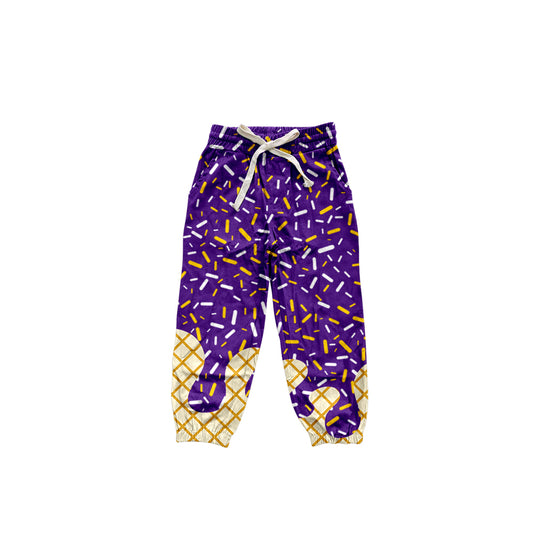 Baby Girls Purple Drip Team Pockets Yoga Pant Preorder