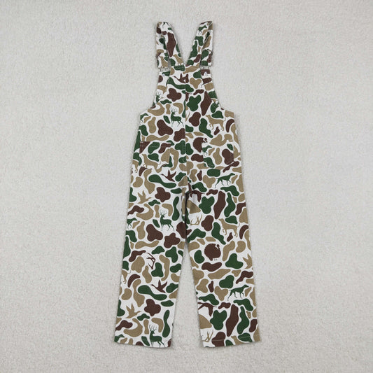 Baby Boys Deer Ducks Turkey Camo Hunting Denim Jumpsuits