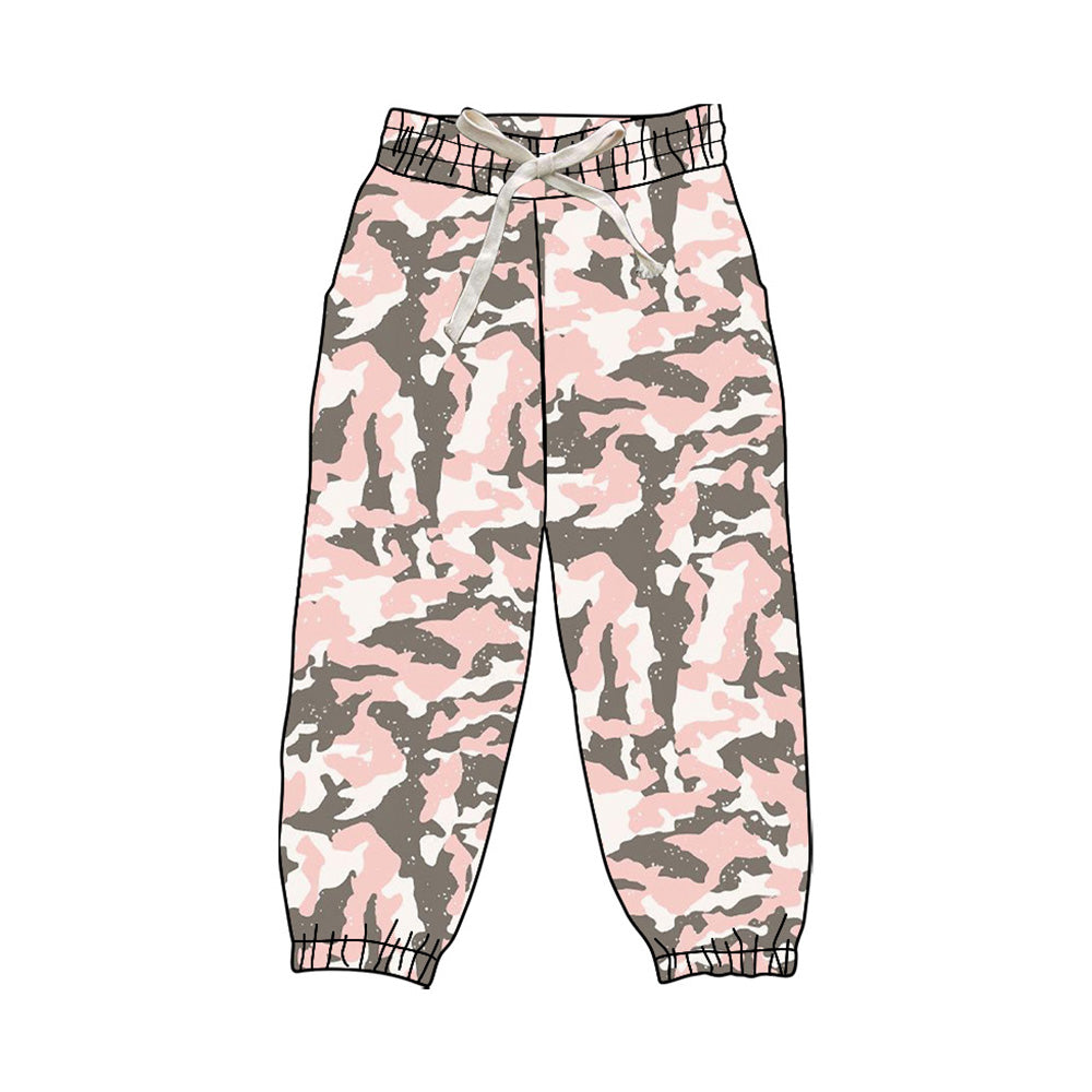 Adult Women Pink Gray Camo Yoga Jogger Bottom Preorder