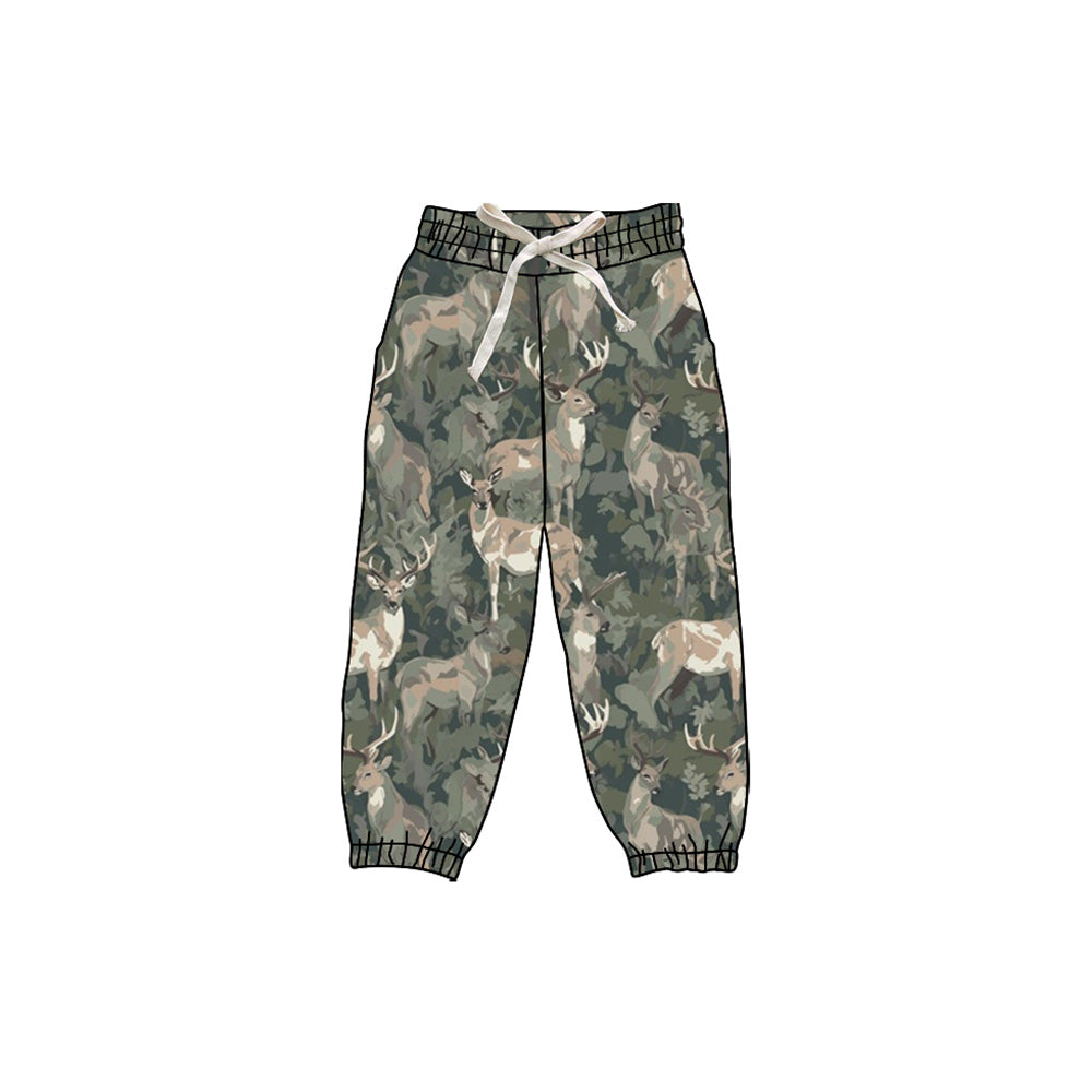 Baby Girls Olive Deer Camo Yoga Jogger Bottom Preorder
