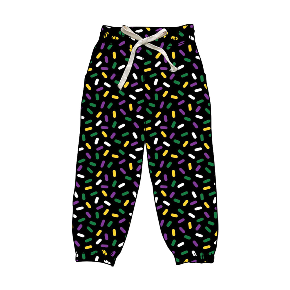 Adult Women Mardi Gras Sprinkles Yoga Jogger Bottom Preorder
