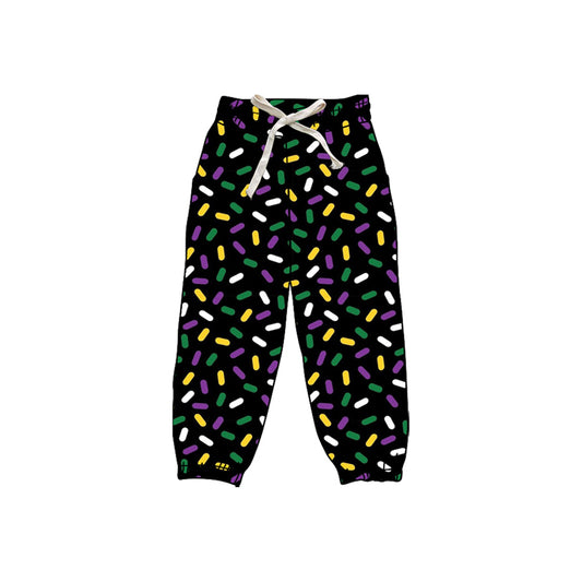 Baby Girls Mardi Gras Sprinkles Yoga Jogger Pants Preorder