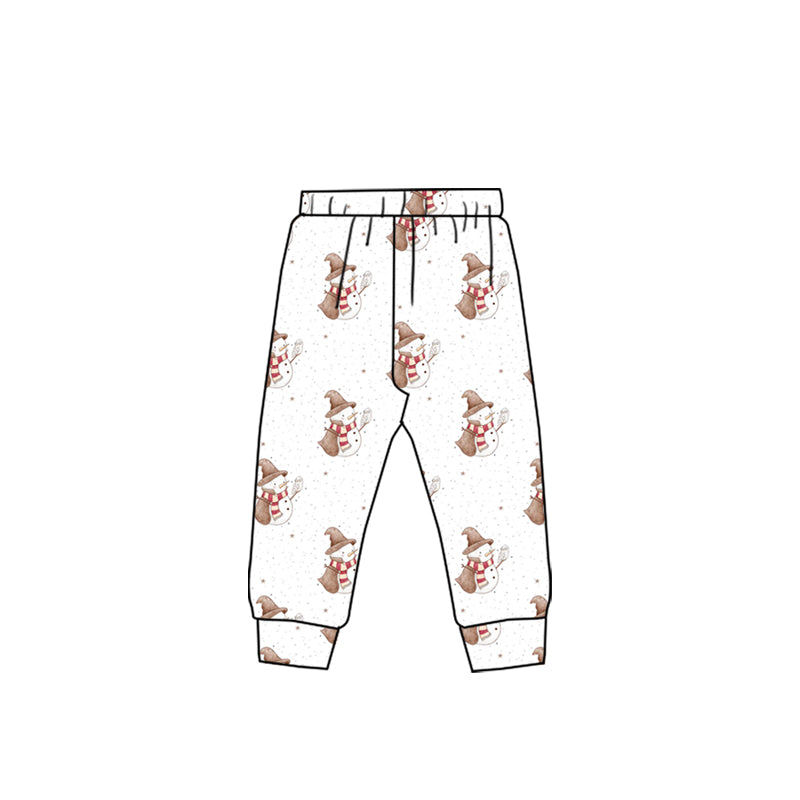 Baby Boys Girls Snowmen Christmas Jogger Pants Preorder