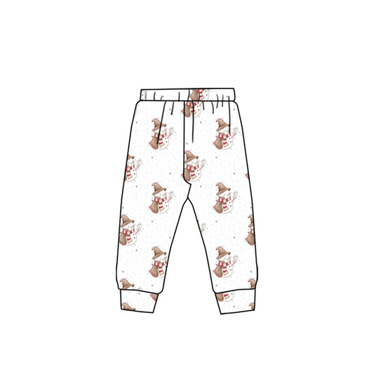 Baby Boys Girls Snowmen Christmas Jogger Pants Preorder