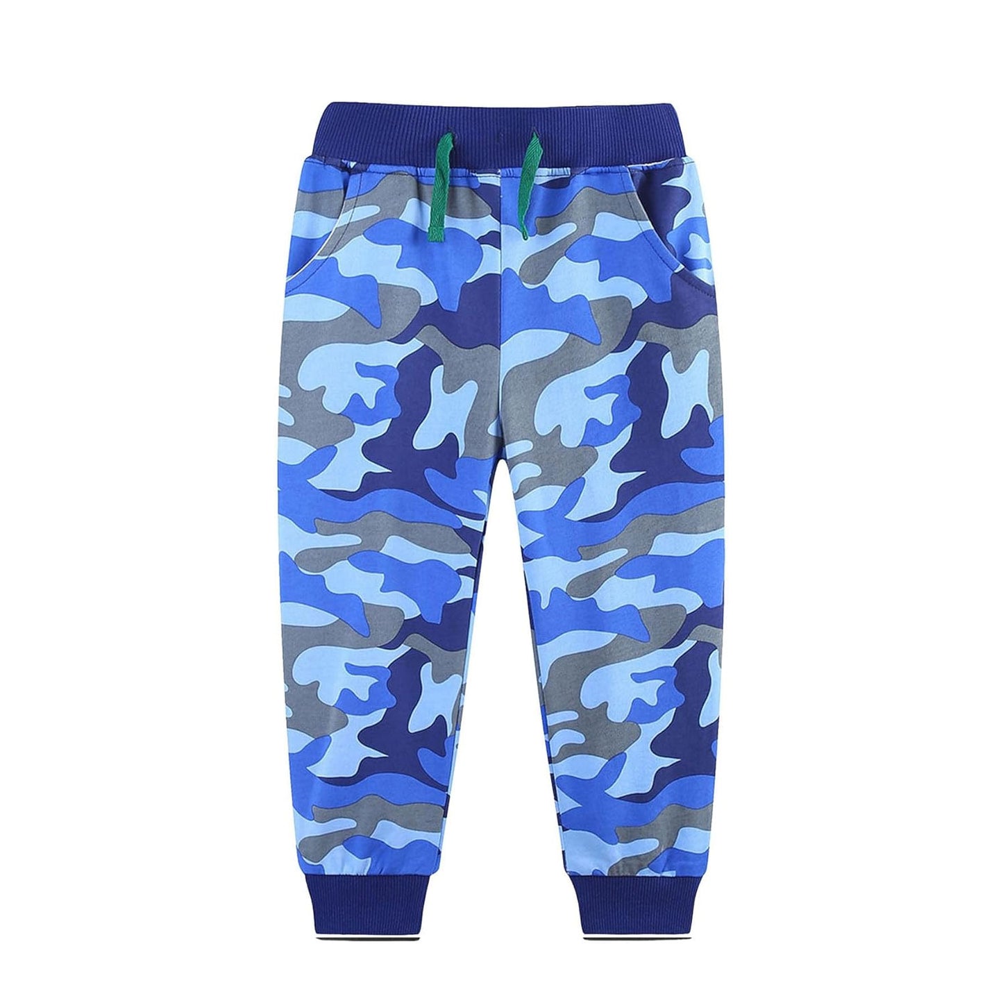Baby Boys Western Blue Camo Pockets Legging Pants With Belt Preorder