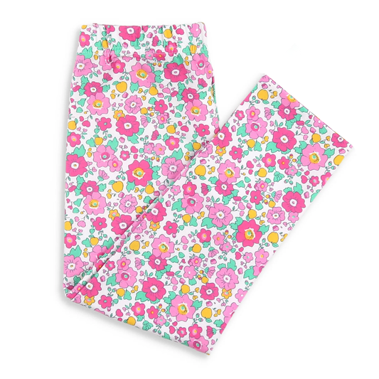 Baby Girls Pink Flowers Leggings Pants Preorder