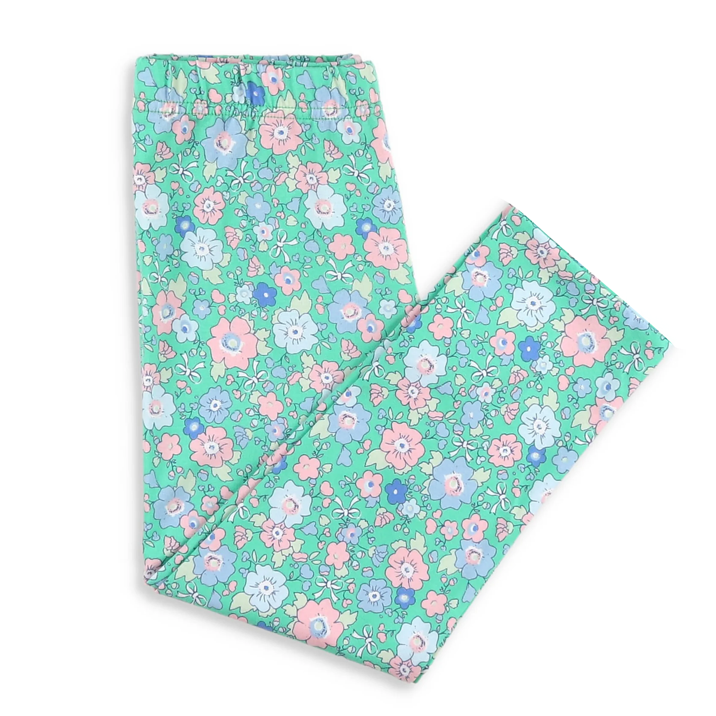Baby Girls Green Pink Flowers Leggings Pants Preorder