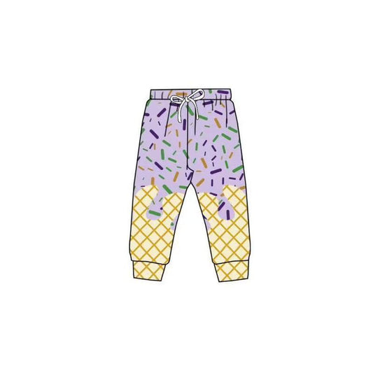 Baby Girls Mardigras Sprinkles Drip Team Jogger Pants Preorder