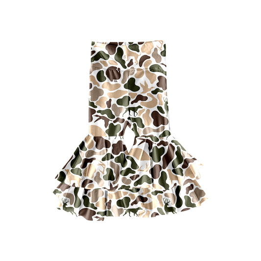 Baby Girls Ducks Dogs Deer Camo Yoga Bell Bottom Pants Preorder