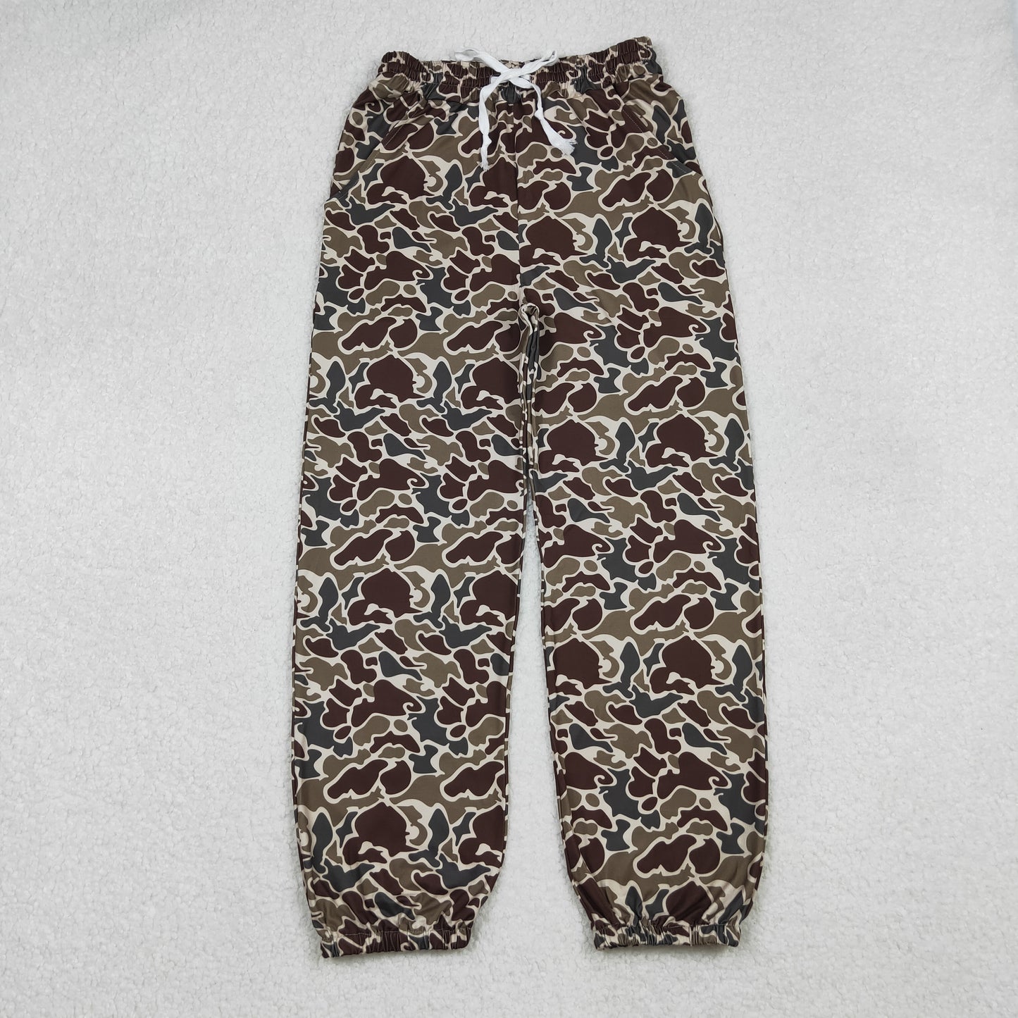 Adult Women Duck Grey Camo Pocket Bottom Joggers Pants
