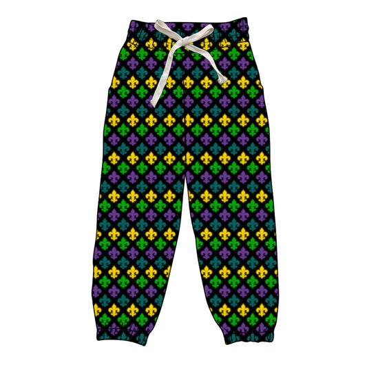 Adult Women Mardigras Anchors Plaid Pockets Jogger Pants Preorder