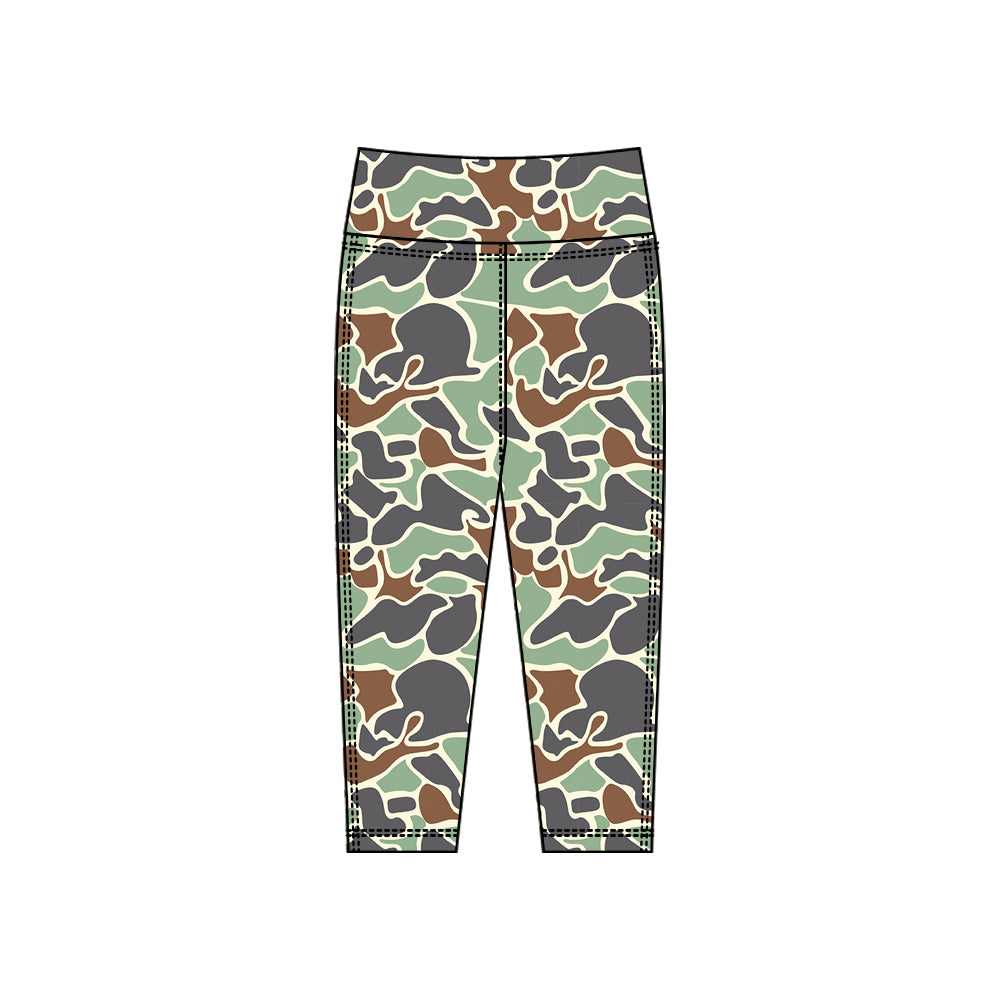 Baby Girls Green Camo Yoga Leggings Pants Bottom Preorder