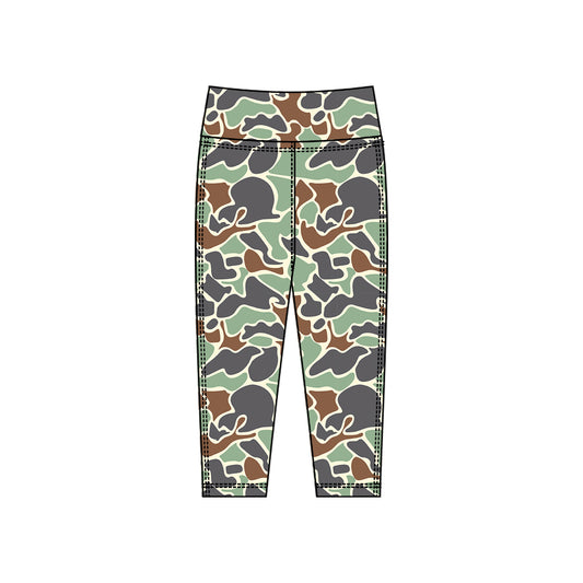 Baby Girls Green Camo Yoga Leggings Pants Bottom Preorder