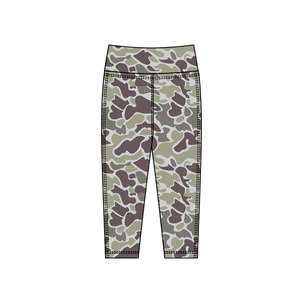 Baby Girls Brown Camo Yoga Leggings Pants Bottom Preorder