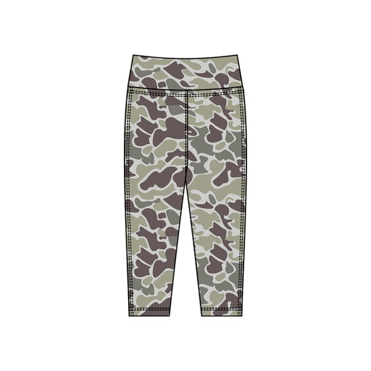 Baby Girls Brown Camo Yoga Leggings Pants Bottom Preorder